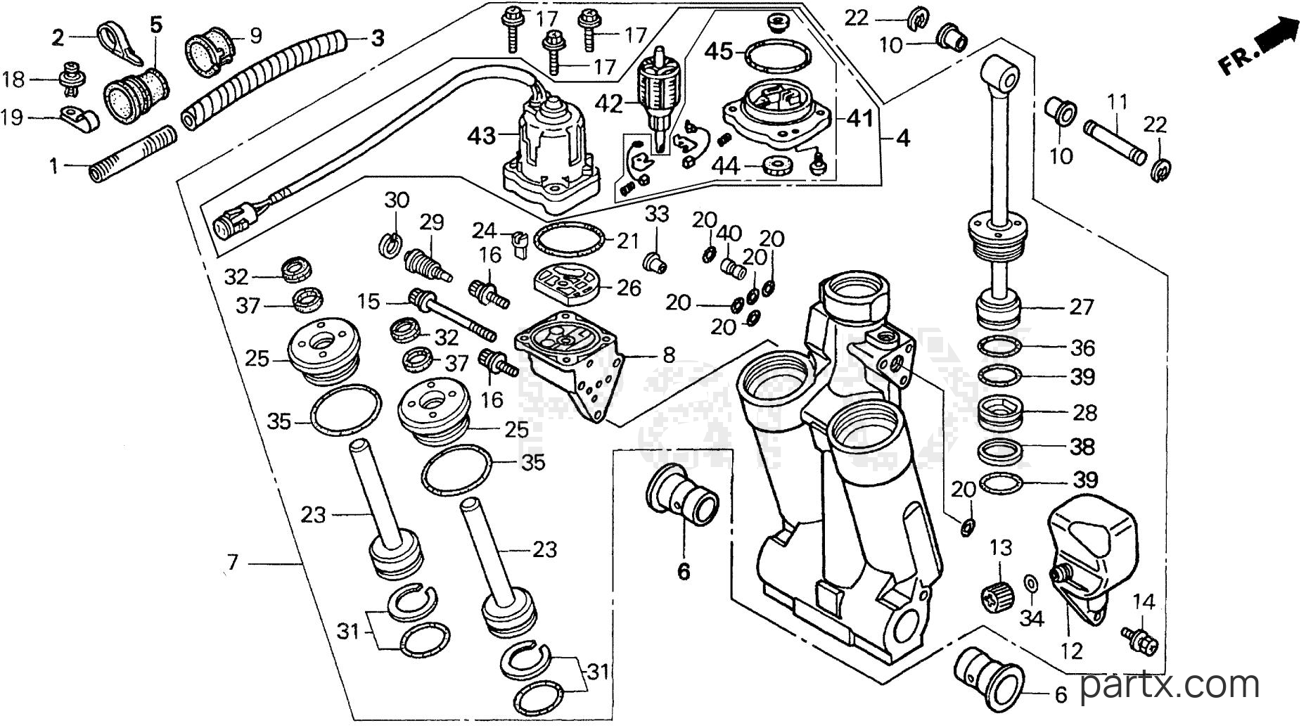 Honda BF75AY LRTA - POWER TRIM-TILT