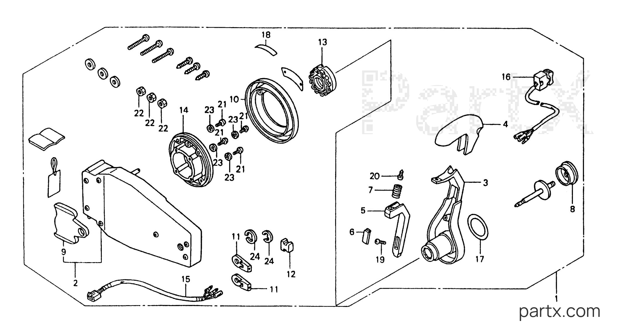 Honda BF90AX XRTA - REMOTE CONTROL (FLUSH MOUNT TYPE) (L.)