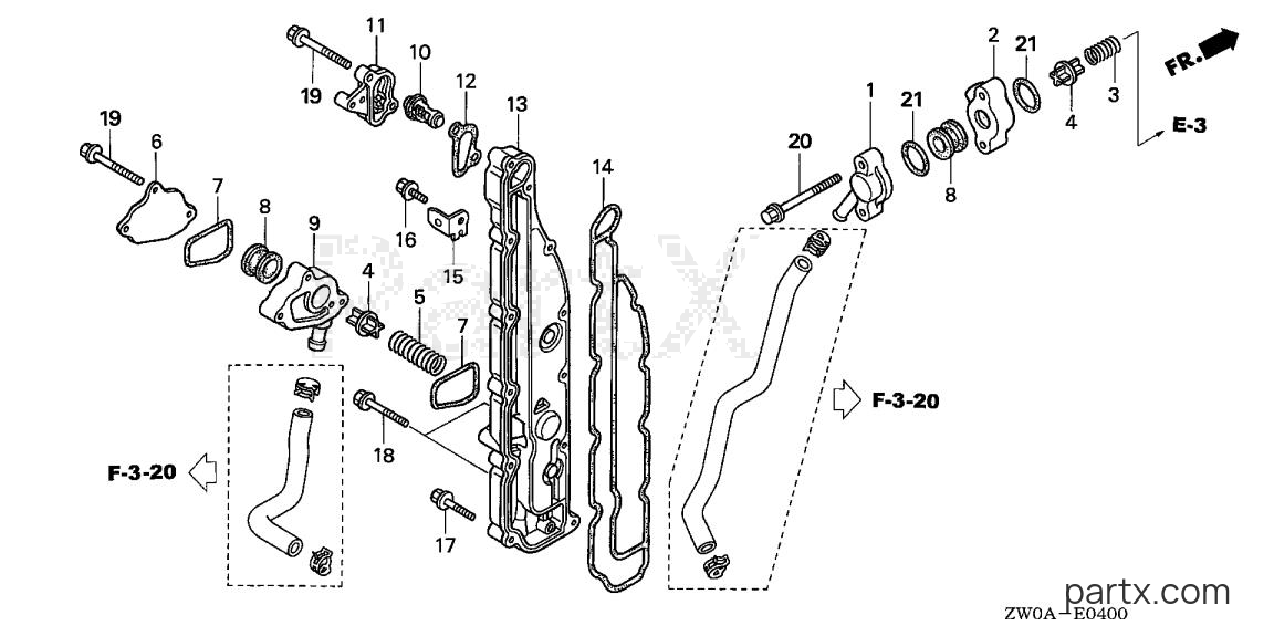 Honda BF90A5 JHTA - THERMOSTAT