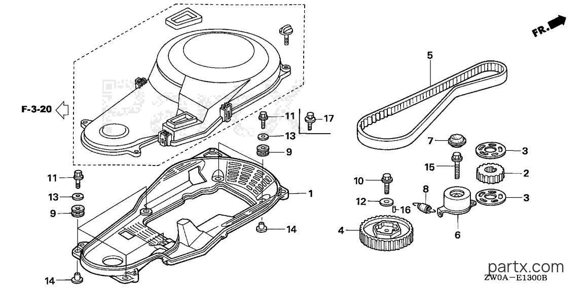 Honda BF90A5 LHTA - TIMING BELT