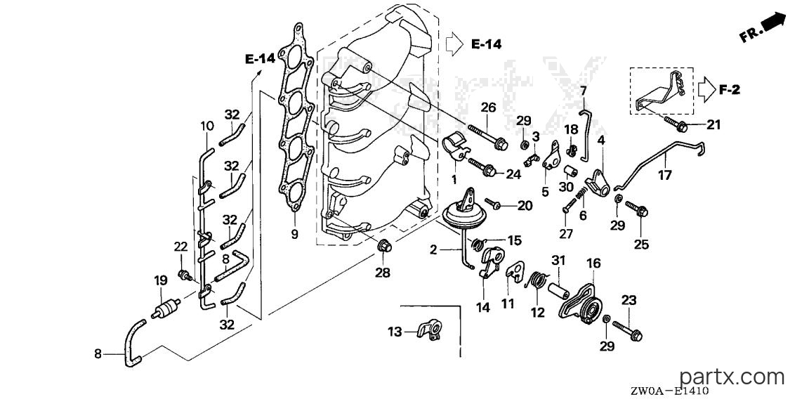 Honda BF90A5 LHTA - THROTTLE CAM