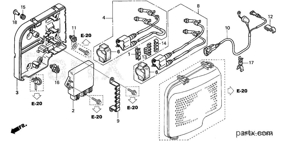 Honda BF90A5 LHTA - IGNITION COIL - C.D.I. UNIT
