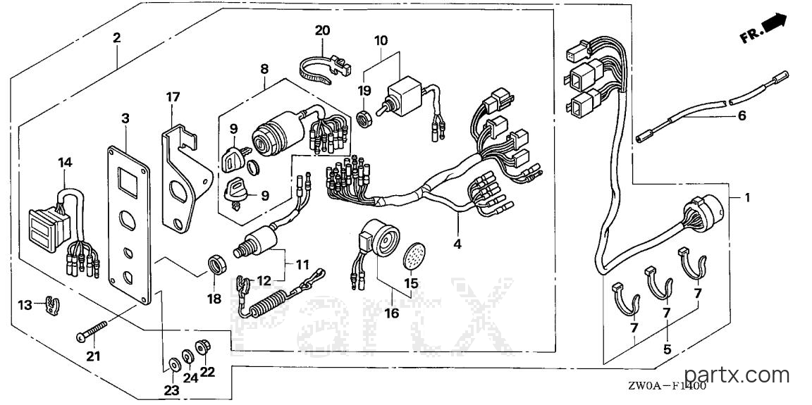 Honda BF75A5 XRTA - CONTROL PANEL (1)