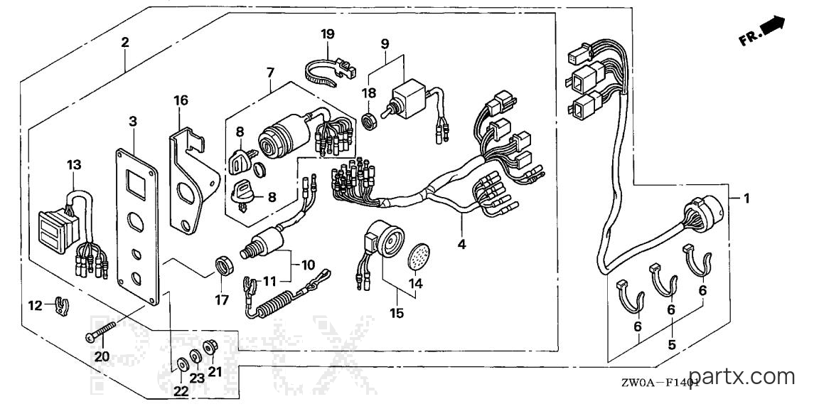 Honda BF90A6 LRTA - CONTROL PANEL (2)