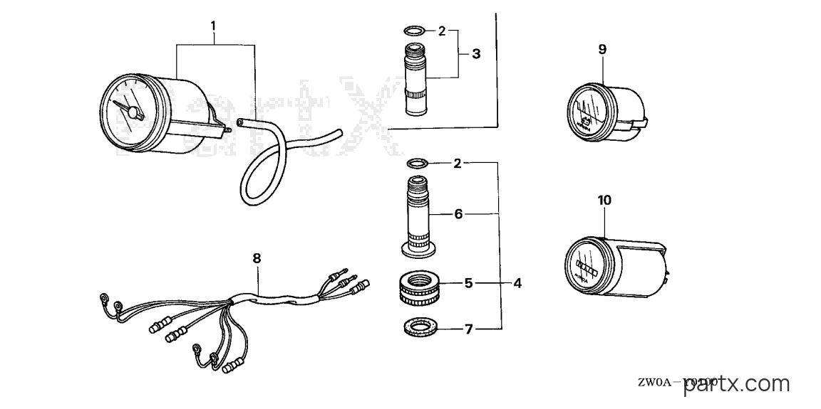 Honda BF75A5 LHTA - SPEEDOMETER KIT (1)