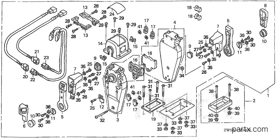 Honda BF90A5 XRTA - REMOTE CONTROL (TOP MOUNT DUAL TYPE) (RIGHT)