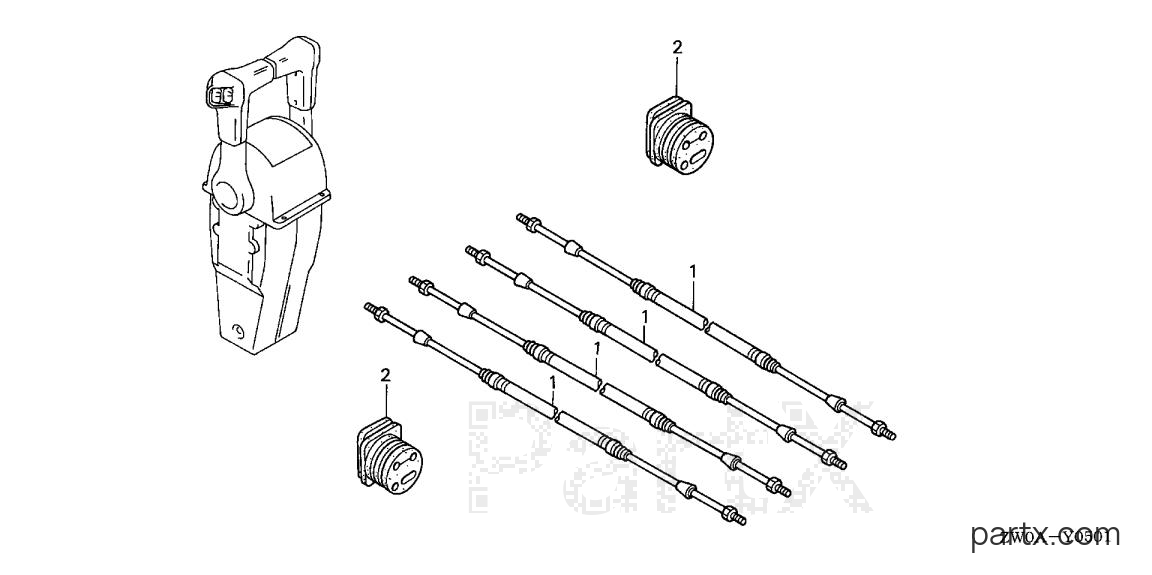 Honda BF90A5 LRTA - CABLE (DUAL)