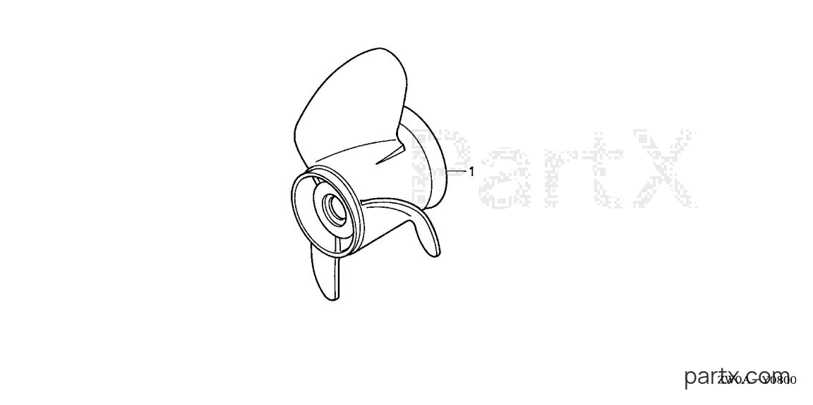 Honda BF75A5 XRTA - PROPELLER