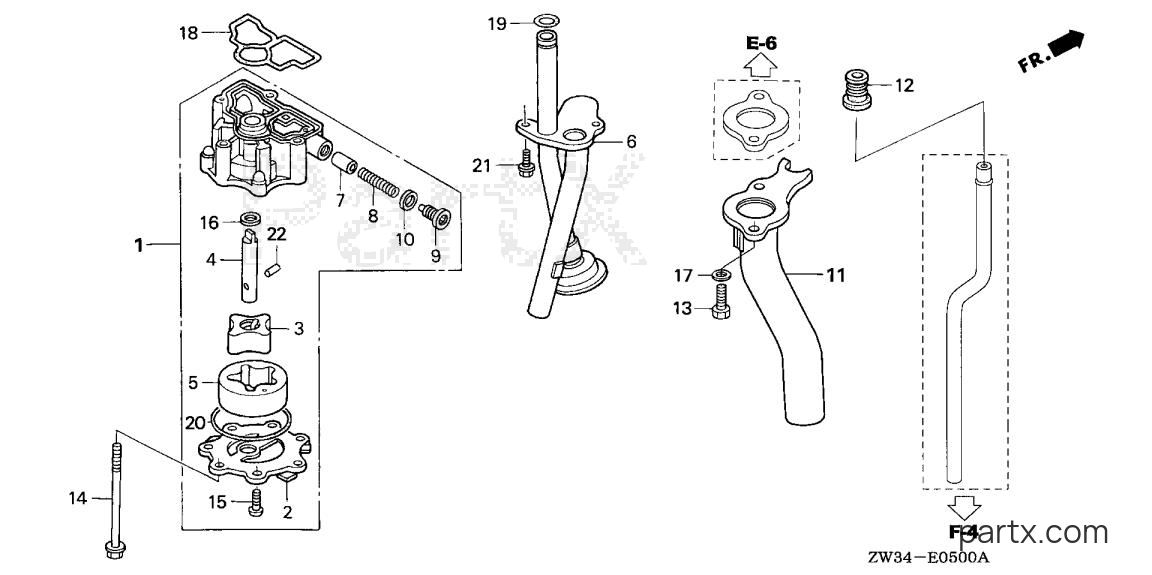 Honda BF50AK0 LRTA - OIL PUMP