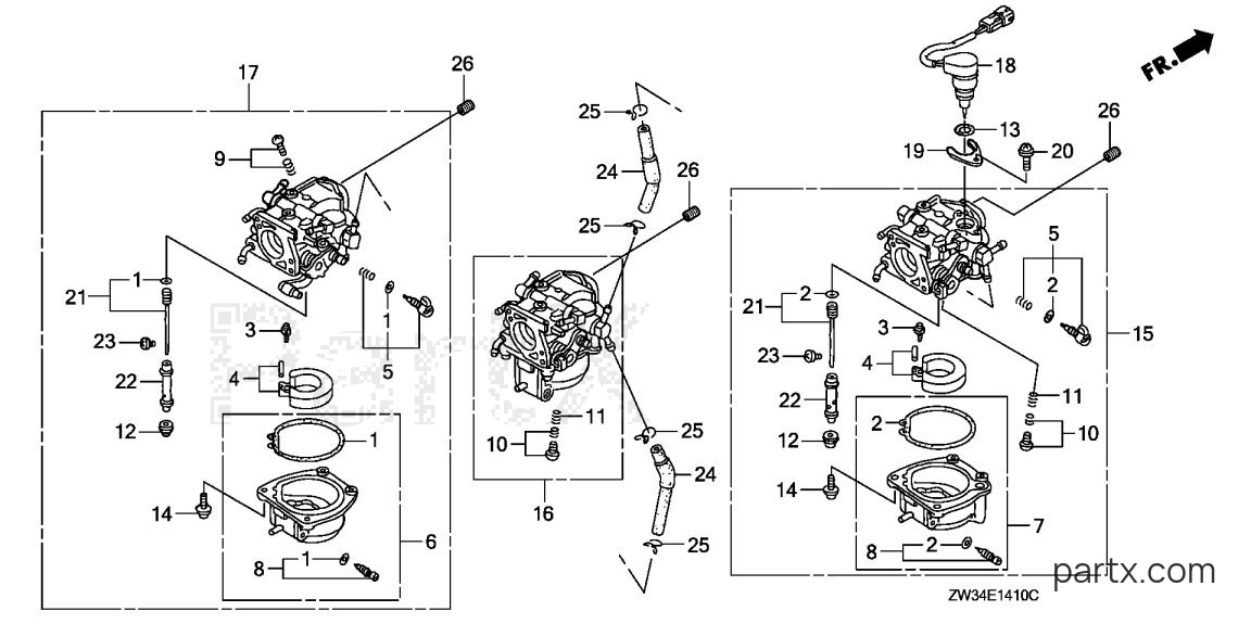 Honda BF40A4 LHA - CARBURETOR