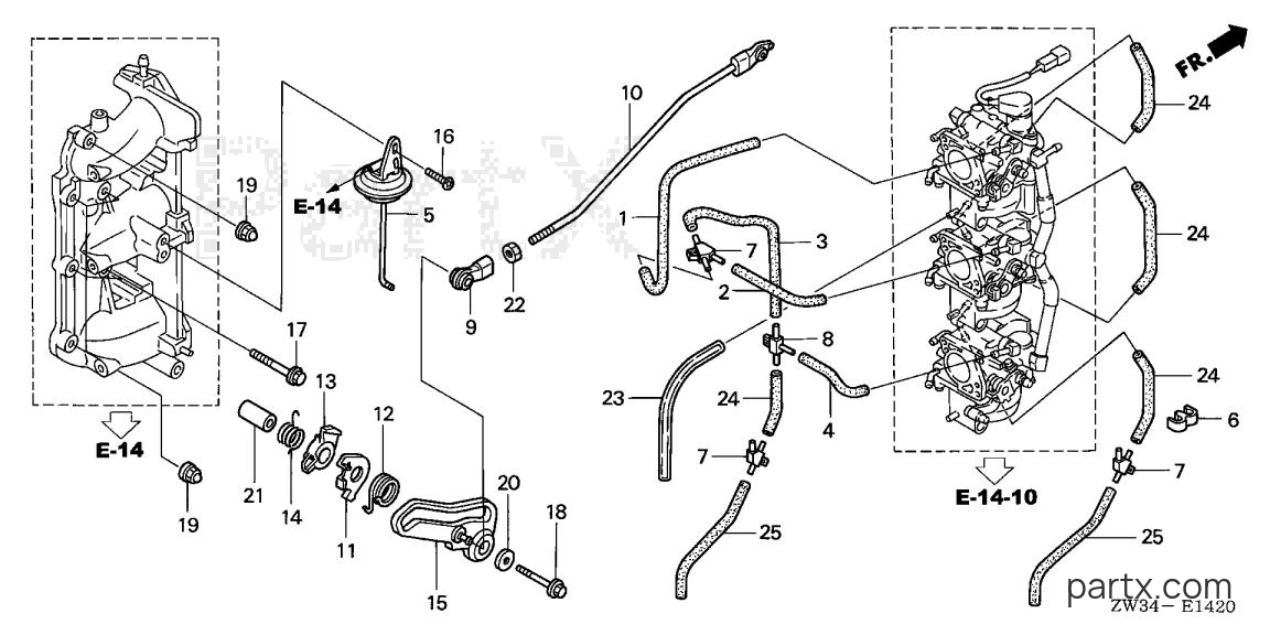 Honda BF50AK0 XRTA - THROTTLE ROD