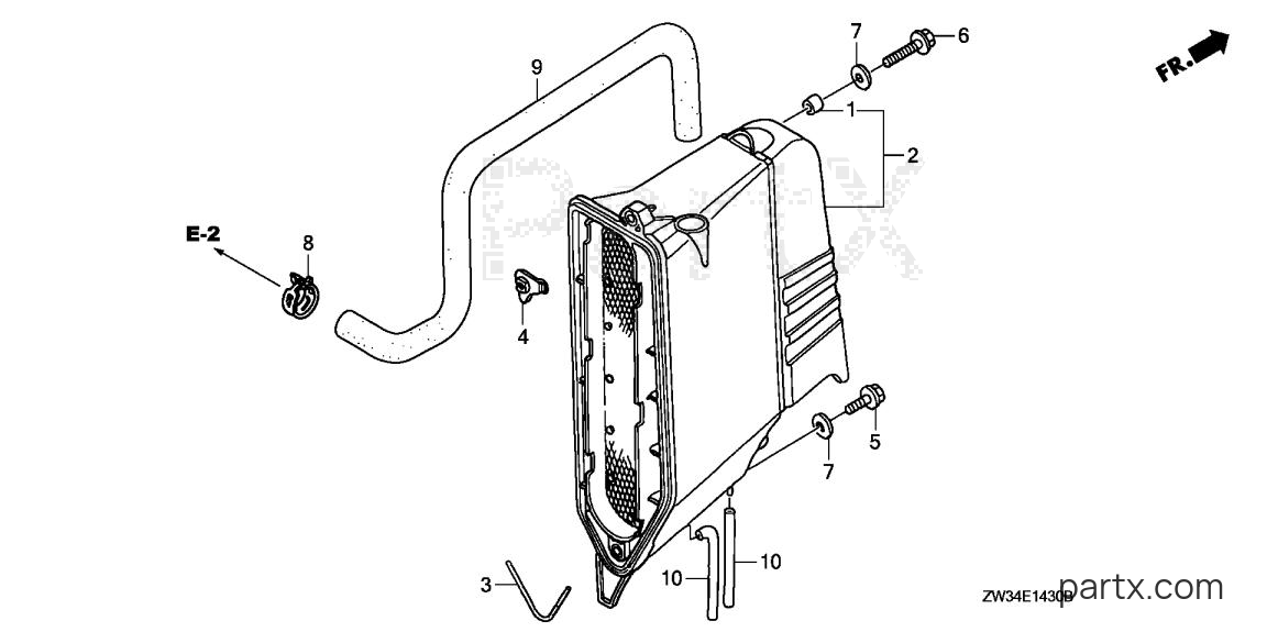 Honda BF50A6 LHTA - MUFFLER COVER