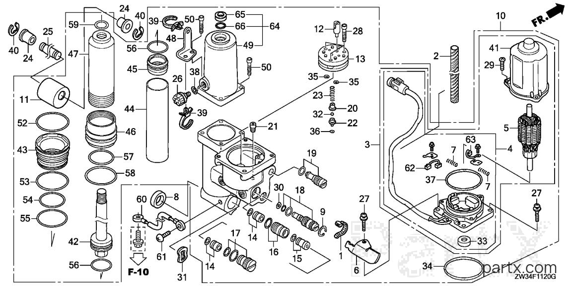Honda BF50A6 LHTA - POWER TRIM-TILT