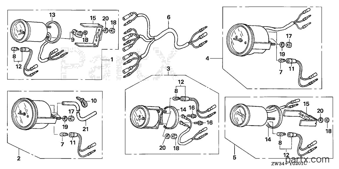 Honda BF50A6 SRJA - METER KIT