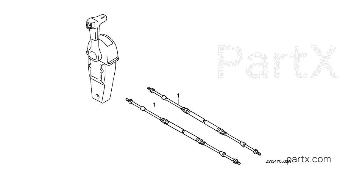 Honda BF50AK0 LRTA - CABLE (SINGLE)
