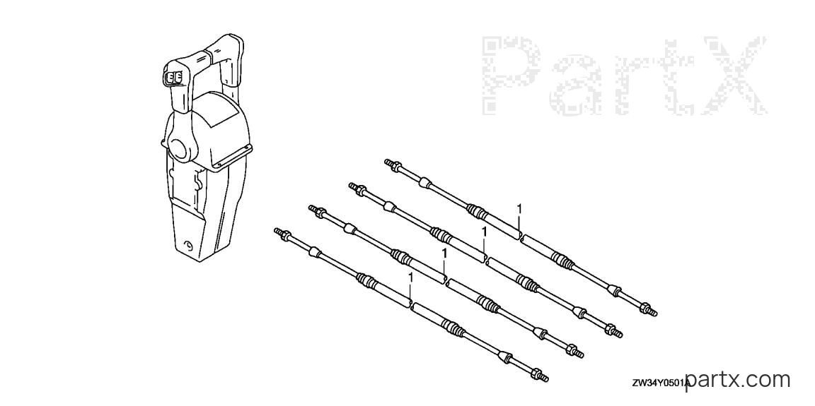 Honda BF50A5 XRTA - CABLE (DUAL)
