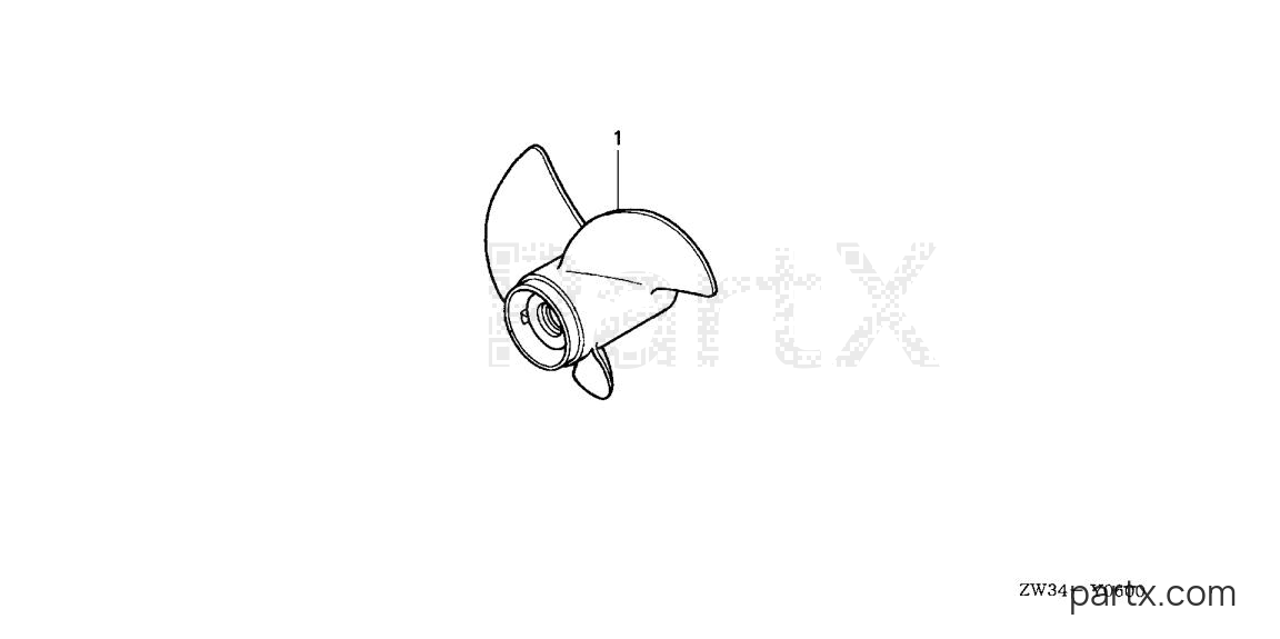 Honda BF40AK0 LRTA - PROPELLER (OPTIONAL)