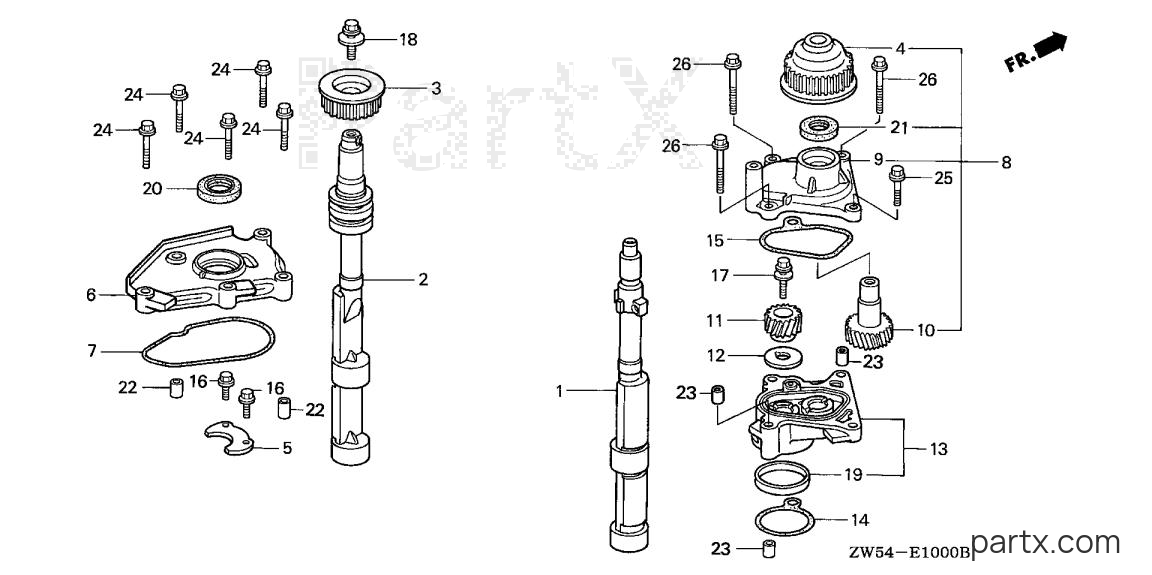 Honda BF115A2 XA - BALANCER SHAFT