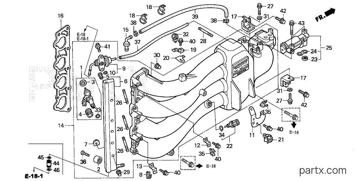 Honda BF130A1 XA - INTAKE MANIFOLD