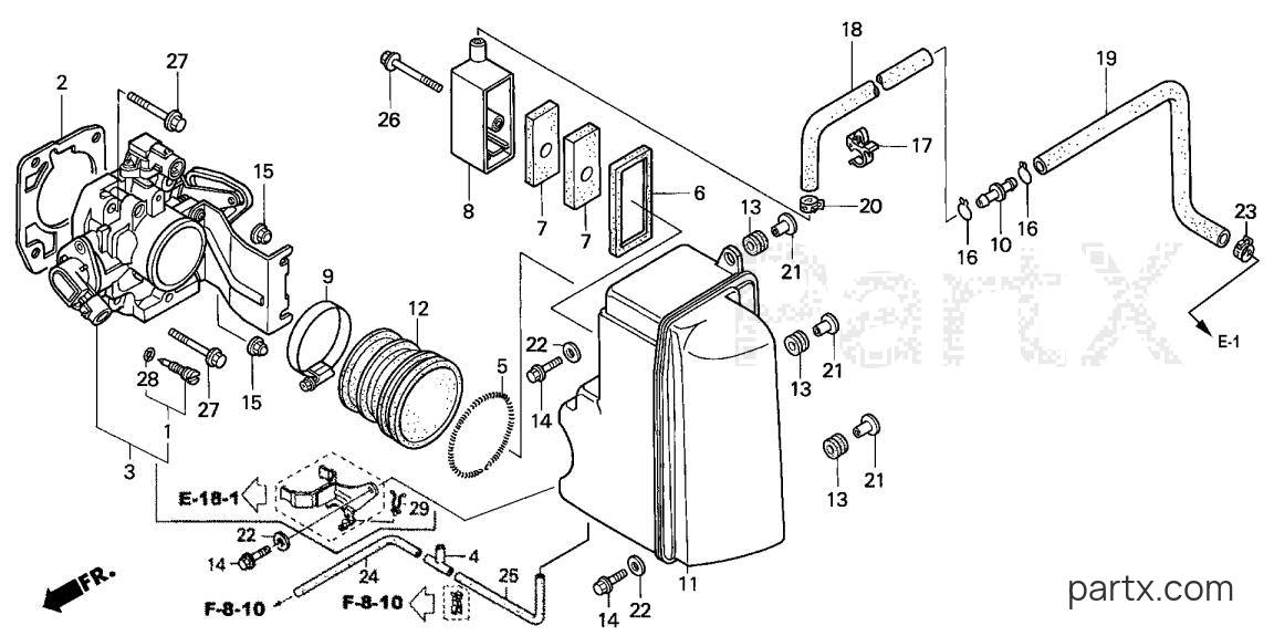 Honda BF130AY XA - THROTTLE BODY
