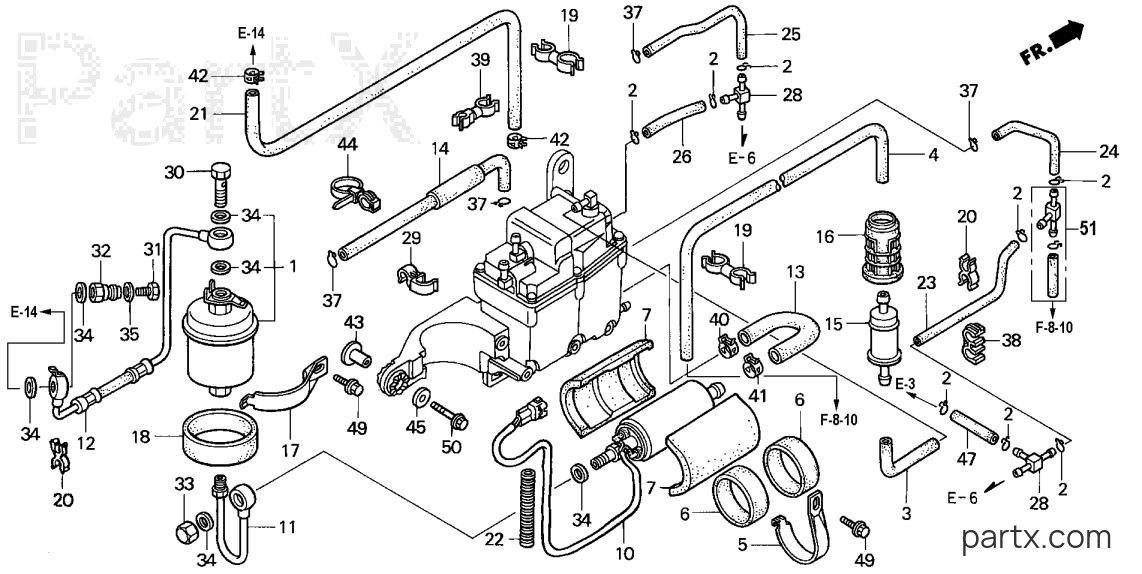 Honda BF115AY LA - FUEL PUMP - FUEL PIPE