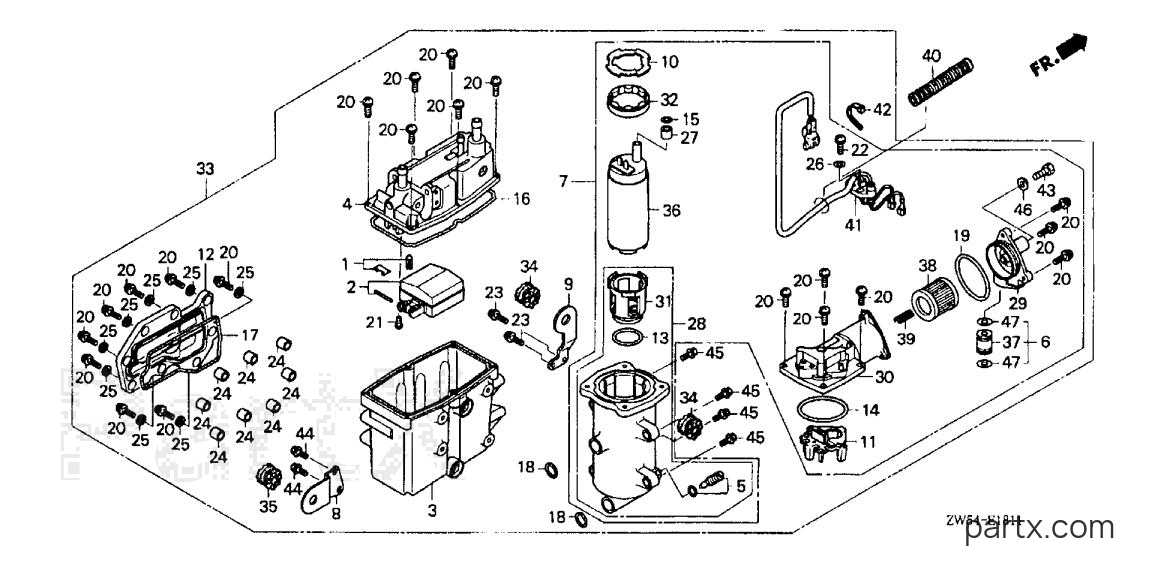 Honda BF130A2 XCA - VAPOR SEPARATOR (2)
