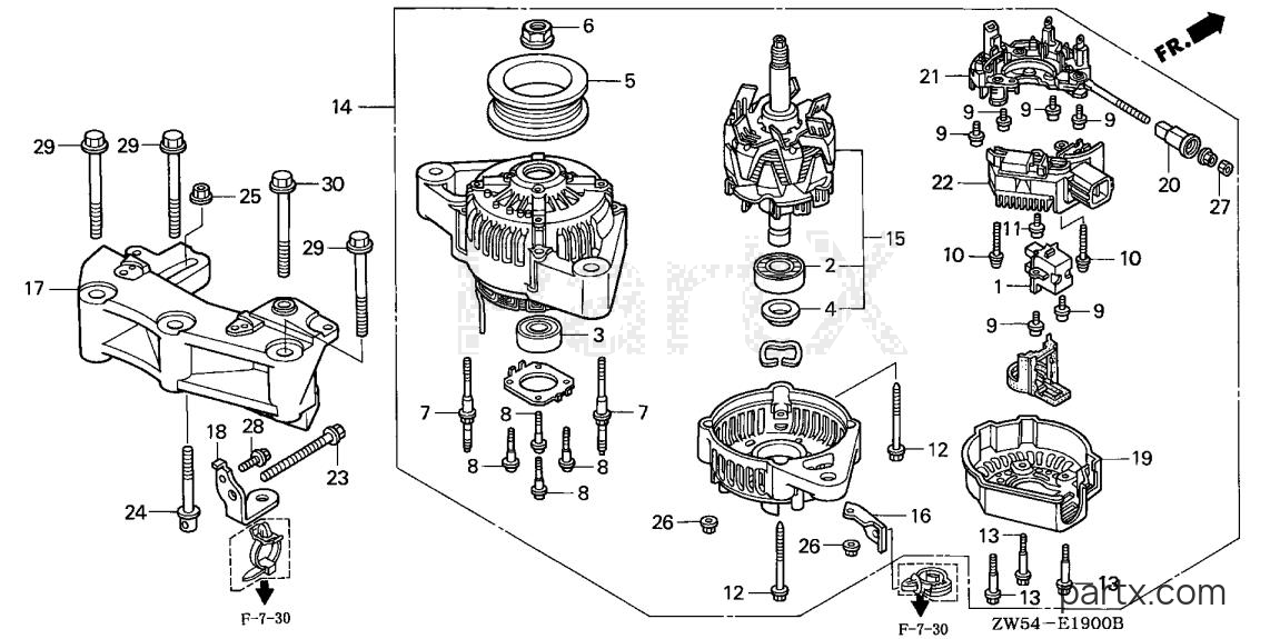 Honda BF115A2 LCA - ALTERNATOR
