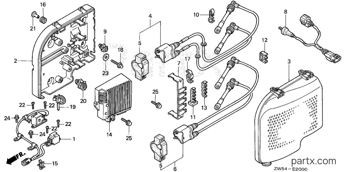 Honda BF115AX LCA - IGNITION COIL - C.D.I. UNIT