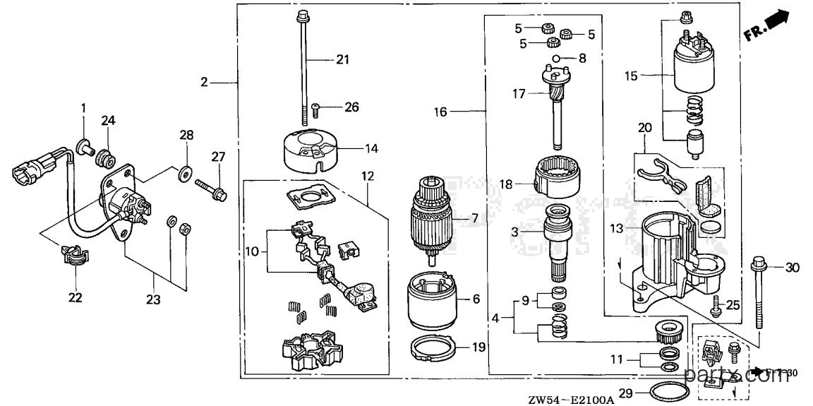 Honda BF130AX XA - STARTER MOTOR