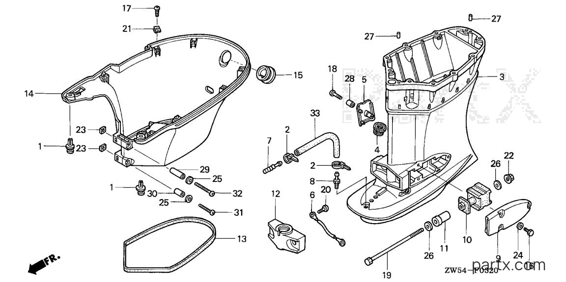 Honda BF130AY XCA - EXTENSION CASE