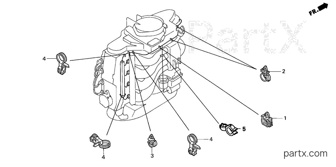 Honda BF130AX XA - CLAMP (HOSE SIDE)