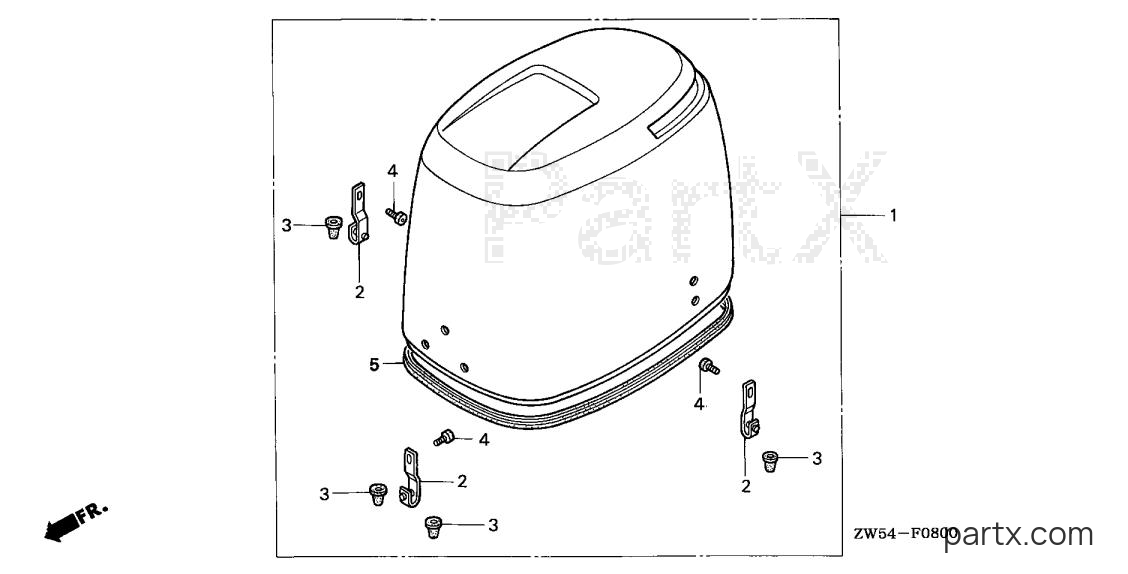 Honda BF115A2 XCA - ENGINE COVER