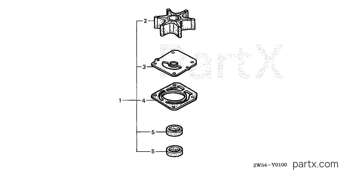 Honda BF130AY LA - WATER PUMP IMPELLER KIT