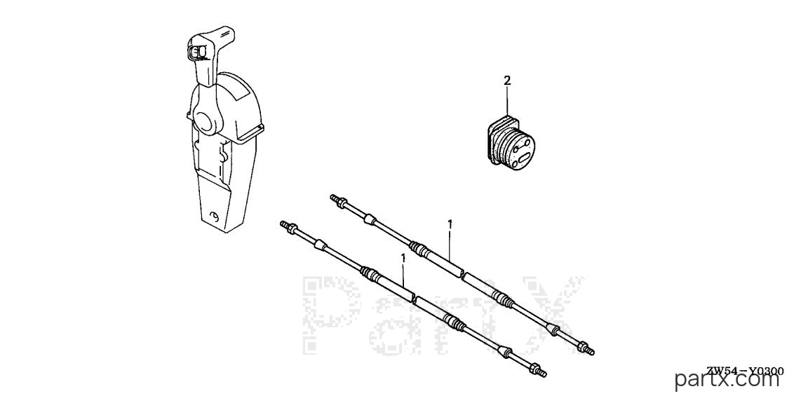 Honda BF130A2 XA - CABLE (SINGLE)