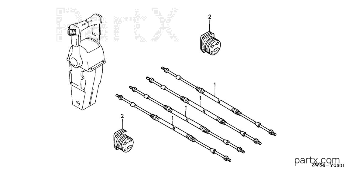 Honda BF115A1 XCA - CABLE (DUAL)
