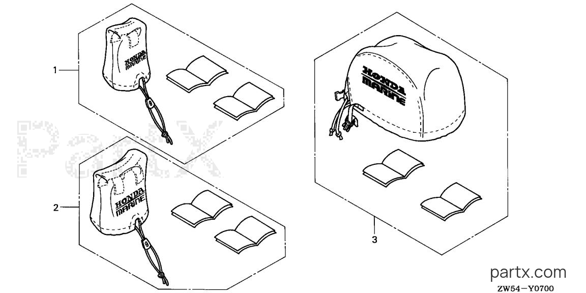 Honda BF130A1 XA - REMOTE CONTROL BOX COVER - ENGINE COVER KIT