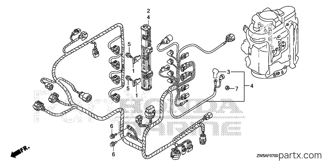 Honda BF115AK0 XA - REMOTE CONTROL CABLE