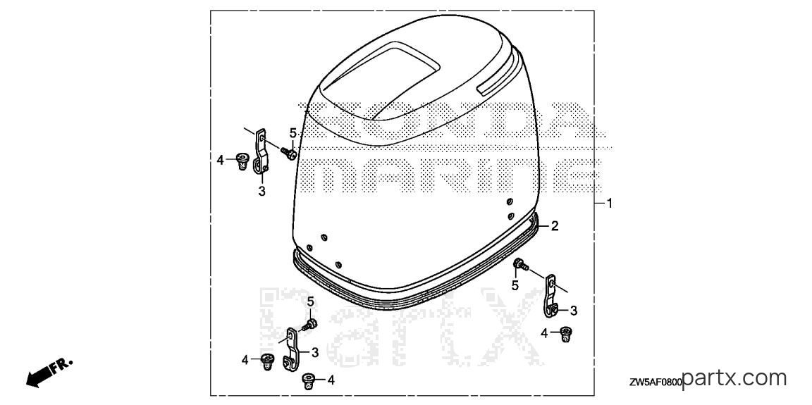 Honda BF115AK0 XA - ENGINE COVER