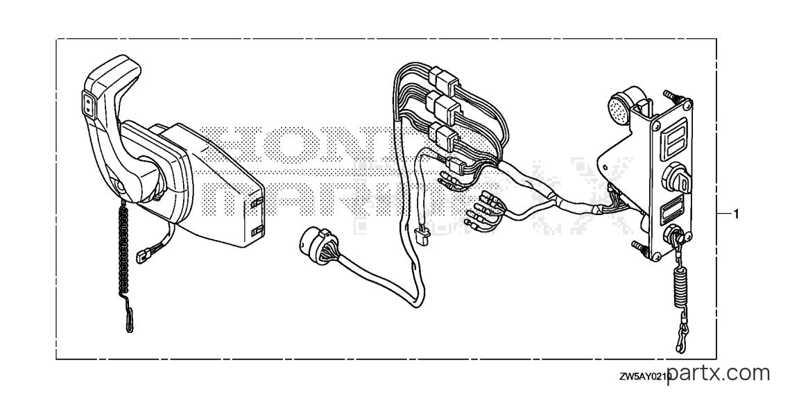 Honda BF115AK0 XA - REMOTE CONTROL BOX KIT