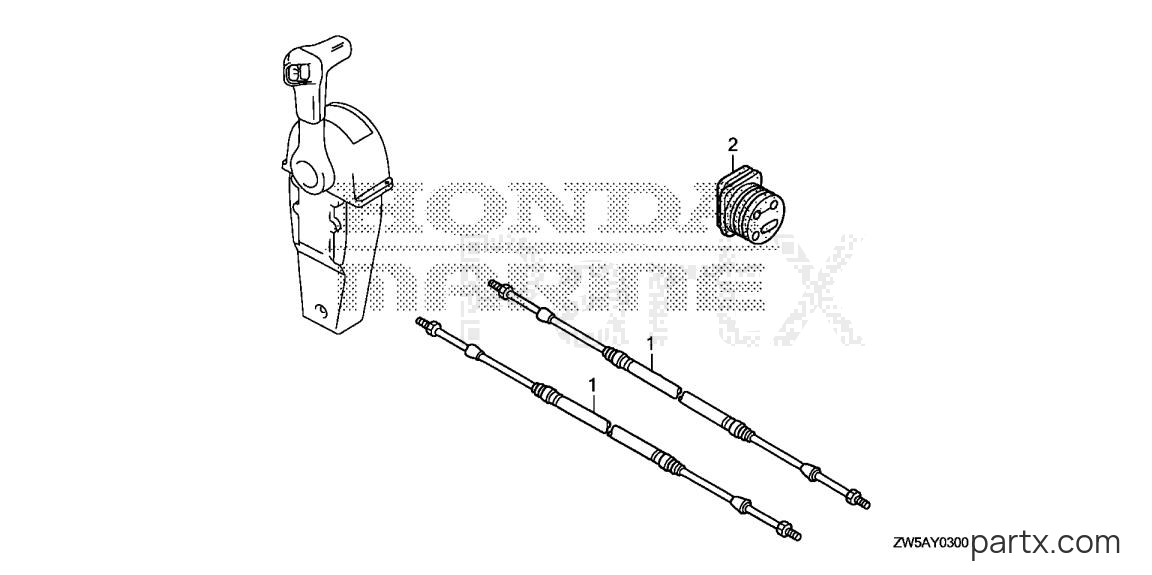 Honda BF115AK0 LA - CABLE (SINGLE)