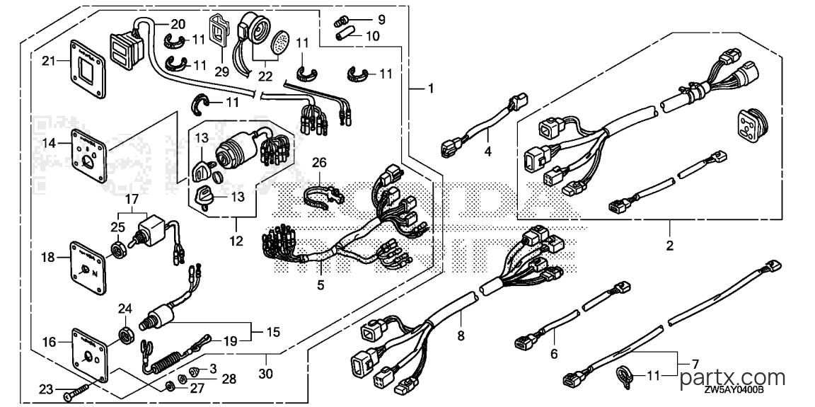 Honda BF115AK0 XA - CONTROL PANEL KIT