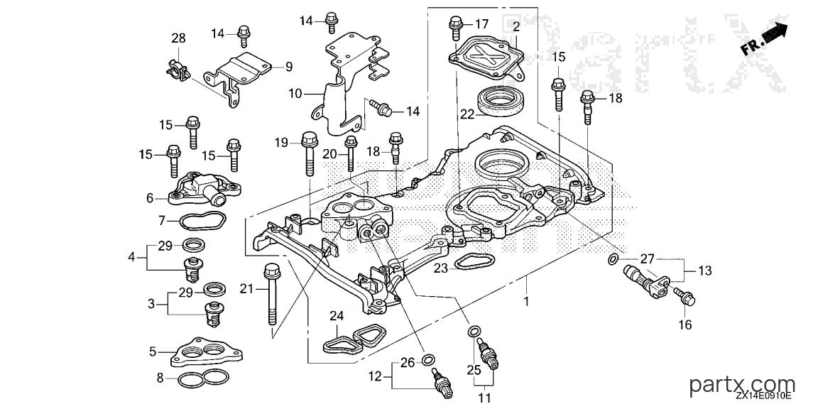 Honda BF115D XA - CHAIN CASE - THERMOSTAT