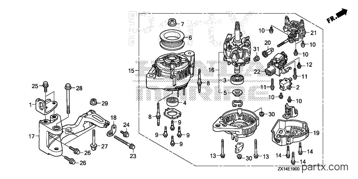 Honda BF115D LA - ALTERNATOR