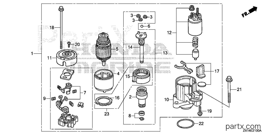 Honda BF115D LA - STARTER MOTOR