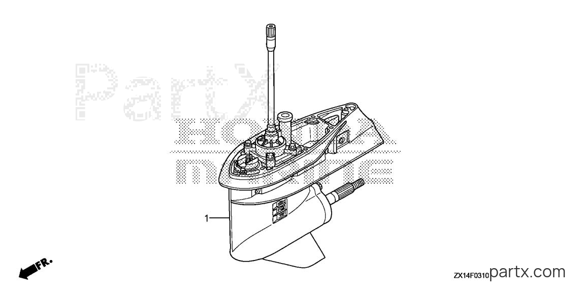 Honda BF115D XCA - GEAR CASE ASSY.