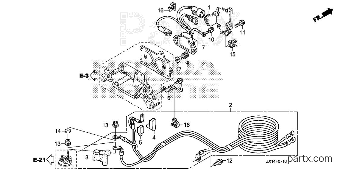 Honda BF115D XCA - STARTER CABLE