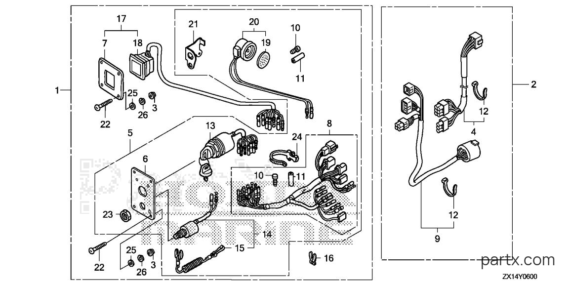 Honda BF115D XA - CONTROL PANEL (1)