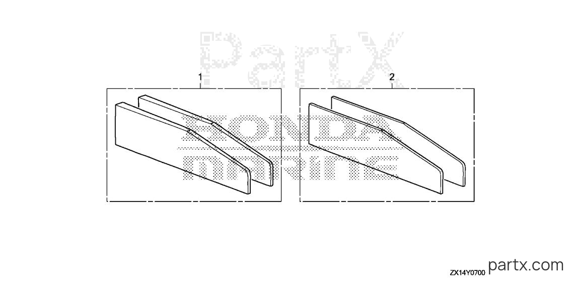 Honda BF115D LA - TRIM ADJUST PLATE SET
