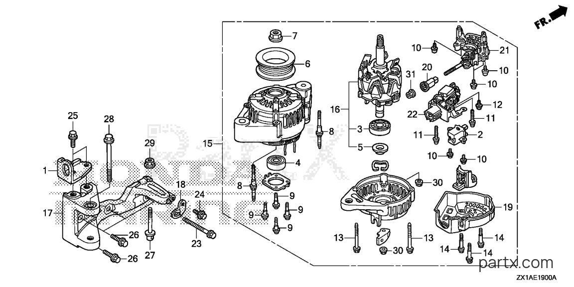 Honda BF115DK1 XCA - ALTERNATOR