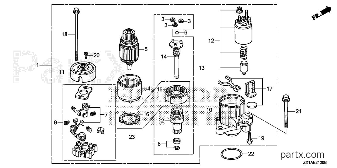 Honda BF115DK1 XCA - STARTER MOTOR